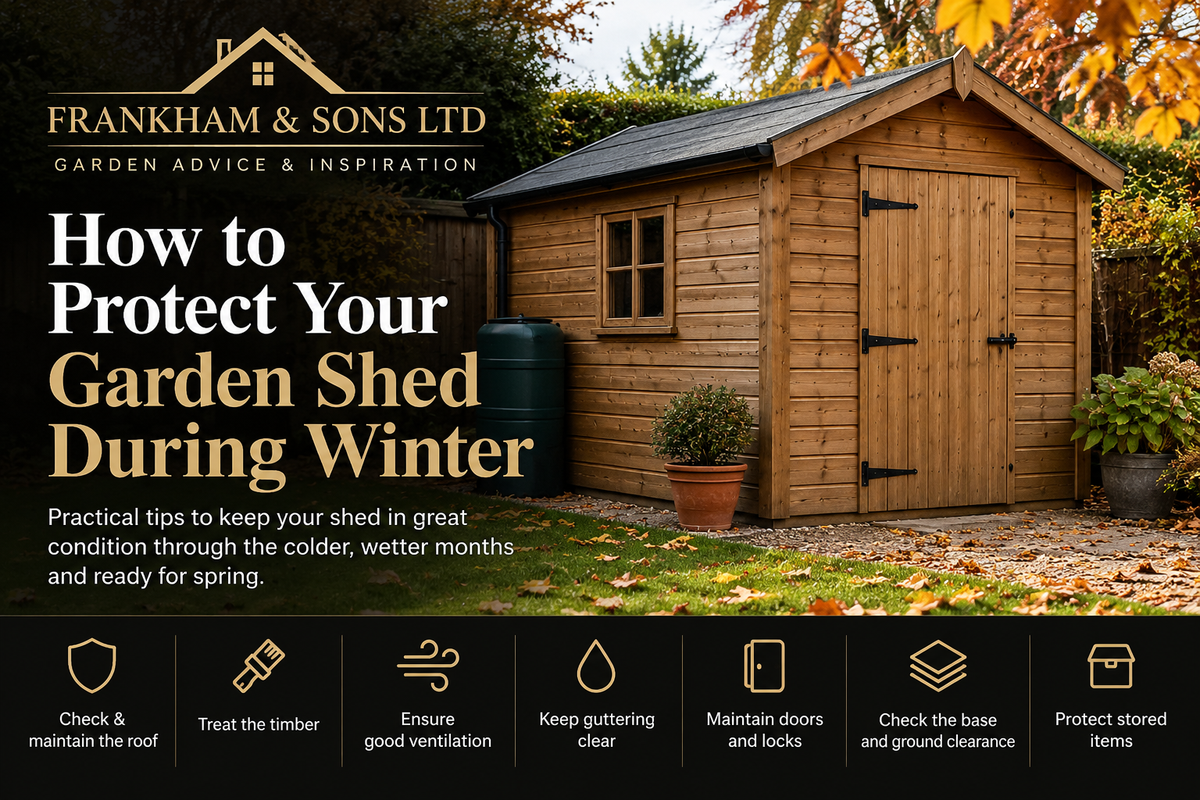 Frankham & Sons guide to protecting your garden shed during winter
