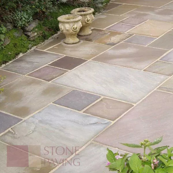 Square Edge Sandstone 18.9m2 Patio Pack 22mm Callibrated