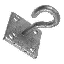 50mmx50mm Chain Hook On Plate Galv 2pcs