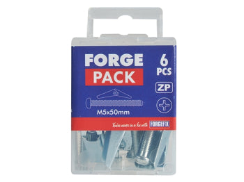 ForgePack Spring Toggle 6 per pack Zinc M5x50mm