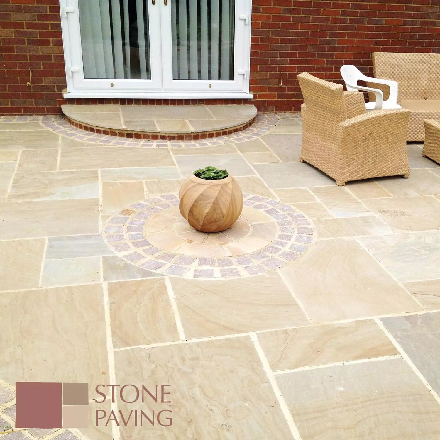 Square Edge Sandstone 18.9m2 Patio Pack 22mm Callibrated